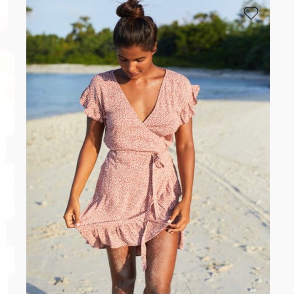 NWT Billabong Wrap and Roll Ruffle Dress